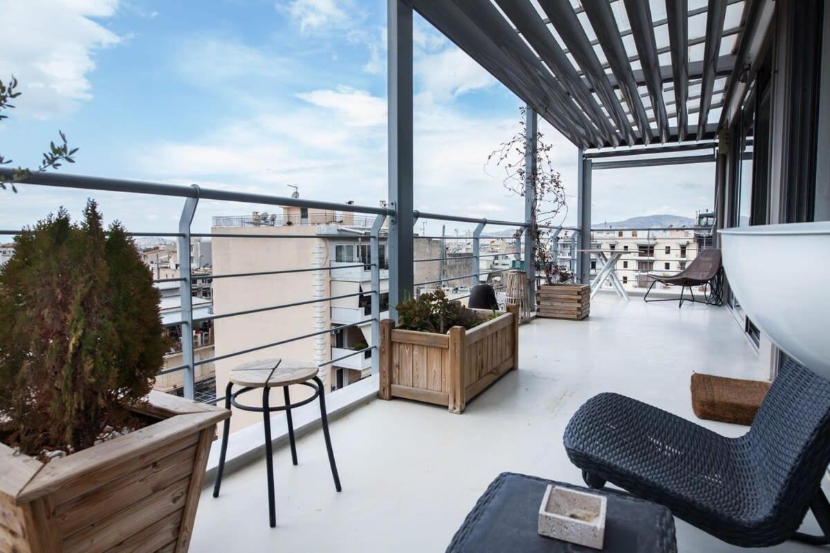 Penthouse With 360 View Of And Private Gym Appartamento Atene